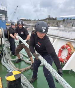 John Paul DeJoria crew of the Captain Paul Watson Foundation on the deck of the ship